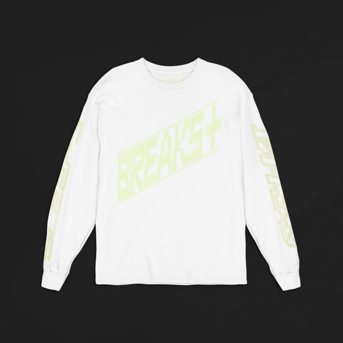 Off white brushed long sleeve top