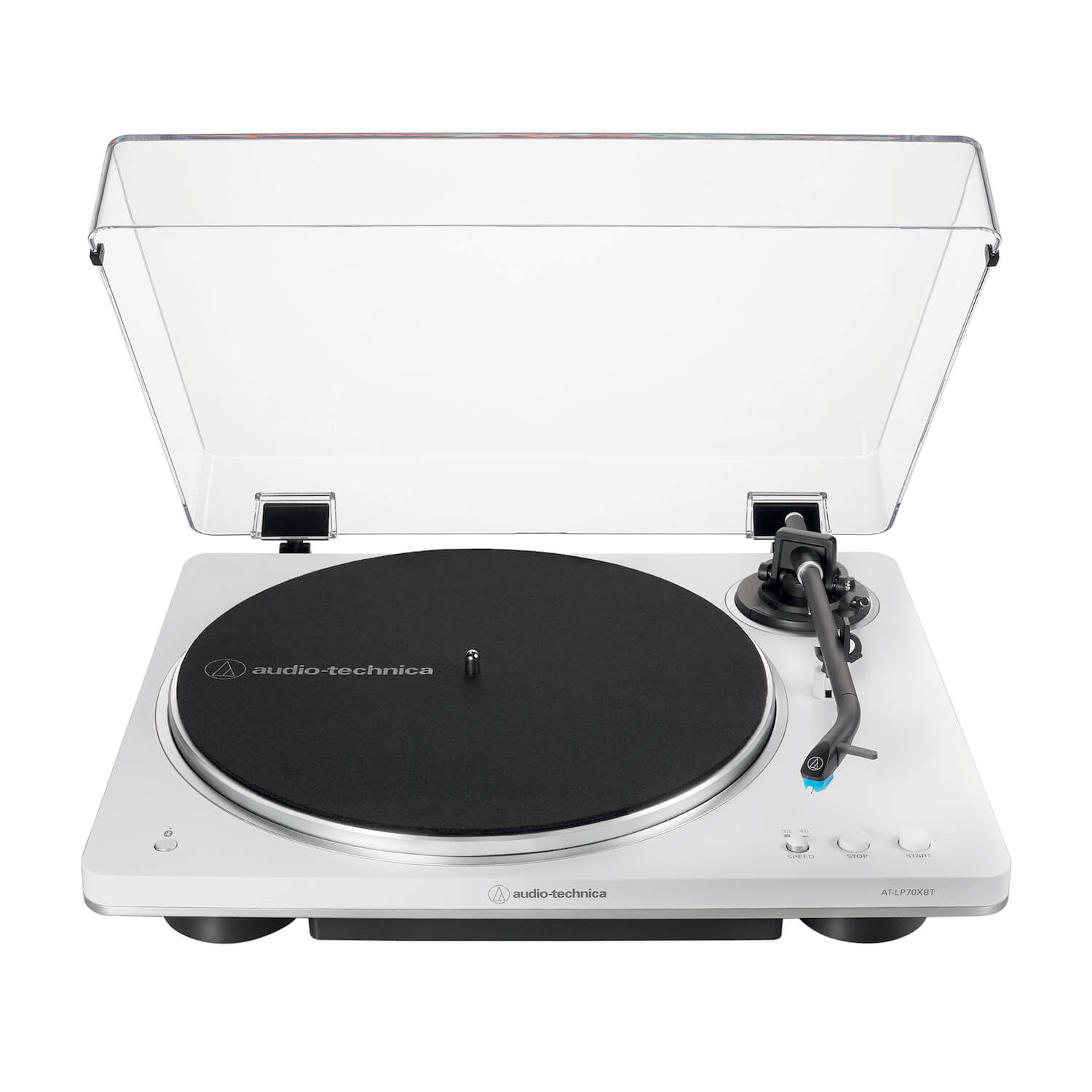 Cover Audio-TechnicaAT-LP70XBT – Fully Automatic Wireless Belt-Drive Turntable – White/Silver