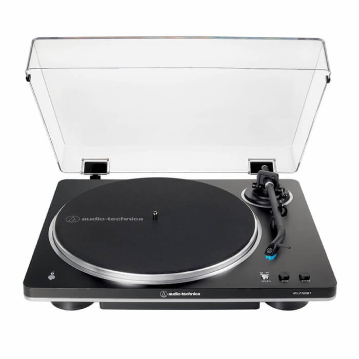 Cover Audio-TechnicaAT-LP70XBT – Fully Automatic Wireless Belt-Drive Turntable – Black/Silver
