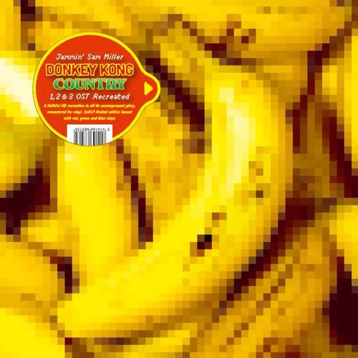 Cover Jammin' Sam Miller | Donkey Kong Country 1, 2 & 3 OST Recreated (Red, Green & Blue Marbled Vinyl)