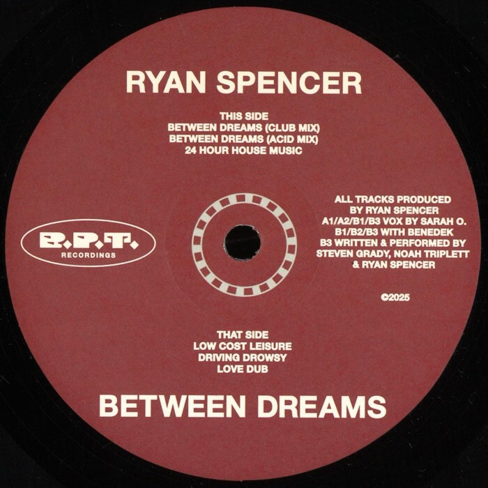 Cover Ryan SpencerBetween Dreams