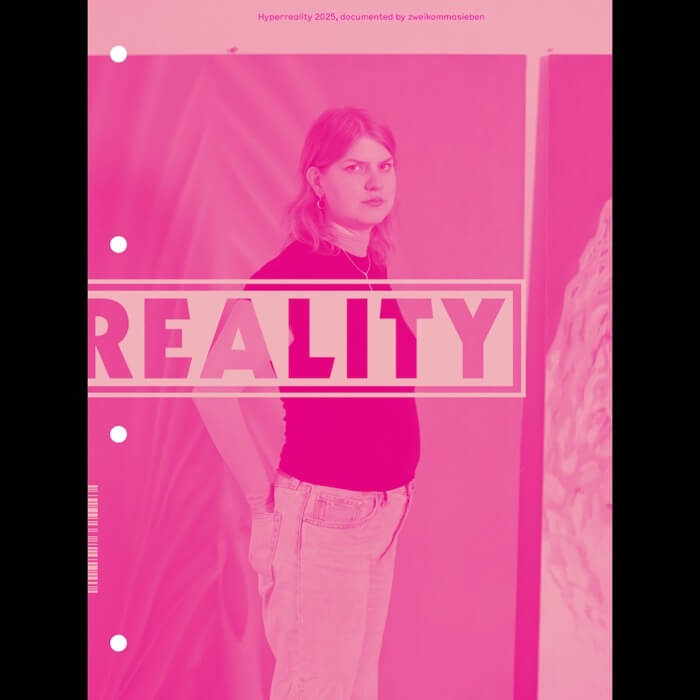 Cover ZweikommasiebenHyperreality 2025, documented by zweikommasieben