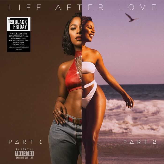 Cover Victoria MonetLife After Love, Pt. 1 & 2 (Brown & Tan Galaxy Vinyl)